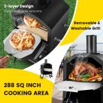 2-Layer Wood Fired Pizza Oven with Cover