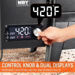 4-Rack Electric Pellet Smoker with Cover & Probe