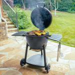 Kamado Charcoal Grill with Side Shelves