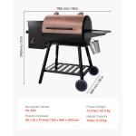 Wood Pellet Grill Smoker with 456 Sq.in Cooking Area