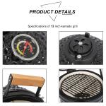 Kamado 13" Portable Charcoal Grill - Egg Style