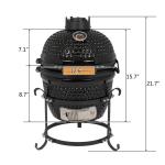 Kamado 13" Portable Charcoal Grill - Egg Style