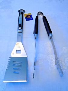 Heavy Duty Stainless Steel BBQ Tongs & Spatula Set