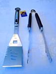 Heavy Duty Stainless Steel BBQ Tongs & Spatula Set