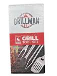 Grillman 4 Piece Stainless Steel BBQ Tool Set