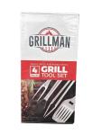 Grillman 4 Piece Stainless Steel BBQ Tool Set