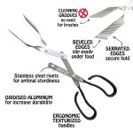 15-Inch 3-in-1 Barbecue Tool: Tongs, Spatula, Scraper