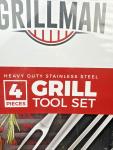 Grillman 4 Piece Stainless Steel BBQ Tool Set