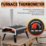 Outdoor 12" Wood Fired Pizza Oven - Black