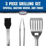 3-Piece Stainless Steel BBQ Tool Set