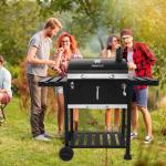 Royal Gourmet Charcoal Grill with Foldable Side Tables