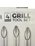 Grillman 4 Piece Stainless Steel BBQ Tool Set