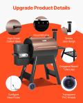 Wood Pellet Grill Smoker with 575 Sq.in Cooking Area