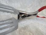 15" BBQ Slotted Tongs and Grill Scraper
