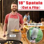 18-Inch BBQ Tools Set with Tongs, Spatula, Fork