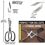 15-Inch 3-in-1 Barbecue Tool: Tongs, Spatula, Scraper