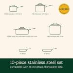 Cuisinart 10-Piece Stainless Cookware Set