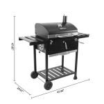 Royal Gourmet Charcoal Grill with Foldable Side Tables