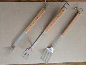 3-Piece Stainless Steel BBQ Tool Set