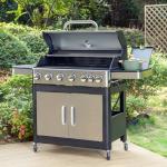 7-Burner Stainless Steel Propane Gas Grill with Sideburner