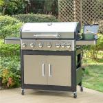 7-Burner Stainless Steel Propane Gas Grill with Sideburner