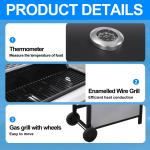 3 Burner Propane Grill with Hang Basket & Grates