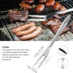 8-Piece Heavy Duty Stainless Steel BBQ Grill Tools Set