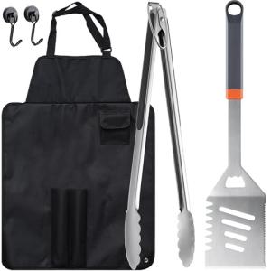 Portable 5-Piece Stainless Steel Grill Tool Set