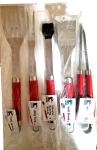 5-Piece BBQ Grilling Set with Spatula, Tongs, Brush