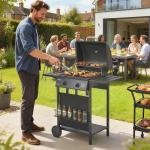 Outsunny 2-Burner Gas Grill with Wheels
