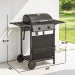 Outsunny 2-Burner Gas Grill with Wheels