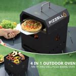 12" 4-in-1 Wood Fired Outdoor Pizza Oven