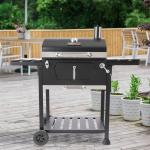 Royal Gourmet Charcoal Grill with Foldable Side Tables