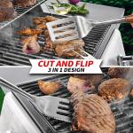 Stainless Steel BBQ Grill Tools Set with Rosewood