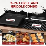 Royal Gourmet 4-Burner Portable Propane Grill Griddle