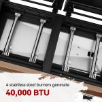 Royal Gourmet 4-Burner Portable Propane Grill Griddle