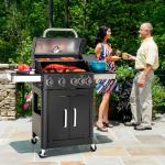 4-Burner Propane Gas Grill with Side Burner