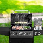 58,000BTU 4-Burner Propane Grill with Side Burner