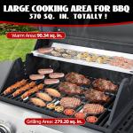 3-Burner Propane Gas Grill with Side Burner