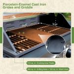 4-Burner Propane Gas Grill with Side Burner