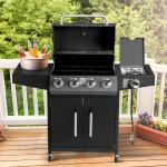 58,000BTU 4-Burner Propane Grill with Side Burner