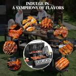 58,000BTU 4-Burner Propane Grill with Side Burner