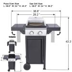 2-Burner Propane Gas BBQ and Pizza Grill