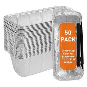 50-Pack Grease Cup Liners for Blackstone Griddles