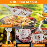 Complete BBQ Tool Set with 4-in-1 Spatula
