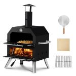 Wood Fired Outdoor Pizza Oven with Removable Stone