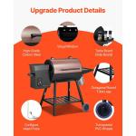 8-in-1 Wood Pellet Grill Smoker for BBQ