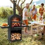 Outdoor Pizza Oven with Cover and Thermometer