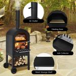 Outdoor Wood-Fired Pizza Oven with Pizza Stone