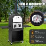 Outdoor Pizza Oven with Cover and Thermometer